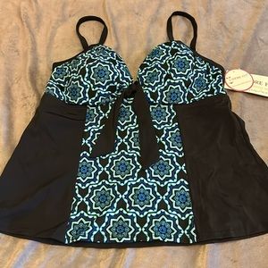 nwt A Shore Fit TANKINI TOP sz 14/Large